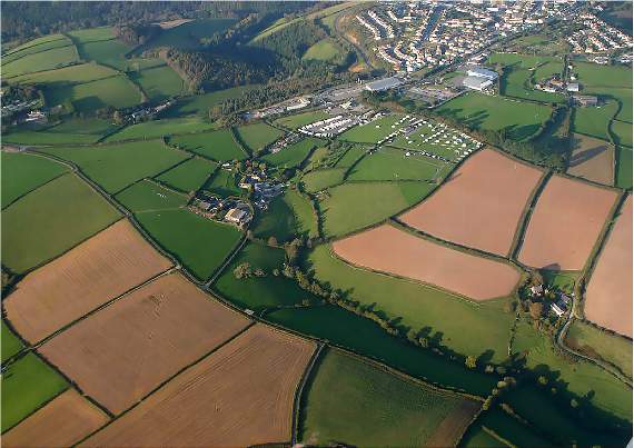 Aerial view of the development site
