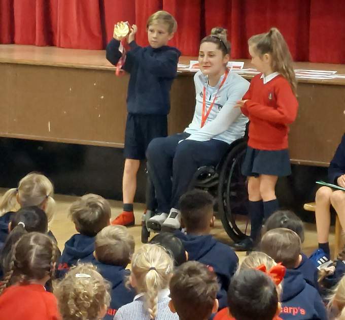 Kylie’s niece and nephew, Stanley and Edith, took the medal round