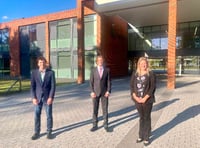 From left: Cllr Andy Tree, Oakmoor School principal Paul Hemmings and Cllr Roz Chadd
