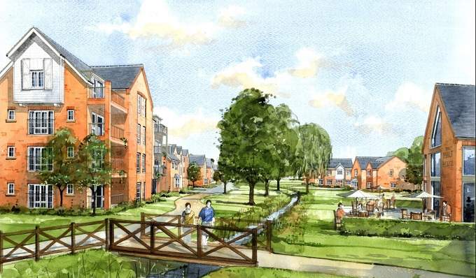 The new development at the former Molson Coors brewery will see 220 homes and a new community centre built near Alton town centre