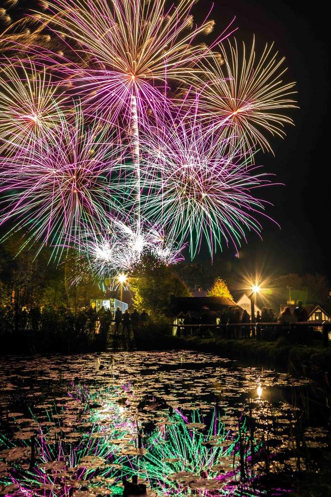 Chiddingfold’s fireworks lit up the sky. Photo by Steve Baker
