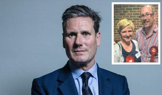 Alton councillors Paula Langley and Stephen Dolan (inset) were East Hampshire District Council's sole Labour representatives prior to their resignation over Starmer's comments in The Sun