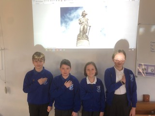 Pupils pose as Horatio Nelson