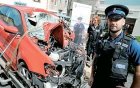 Devon and Cornwall police officers PCSO Miller and Special Constable Fewings. Picture by Ian Snell.