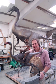 Andrew Sinclair in his studio.