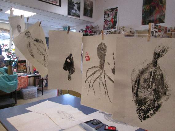 Callington College students take part in 'fishy' art workshop