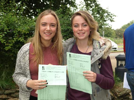 Charlotte and Katie Neal from Stoke Climsland both achieved a stunning set of GCSE results