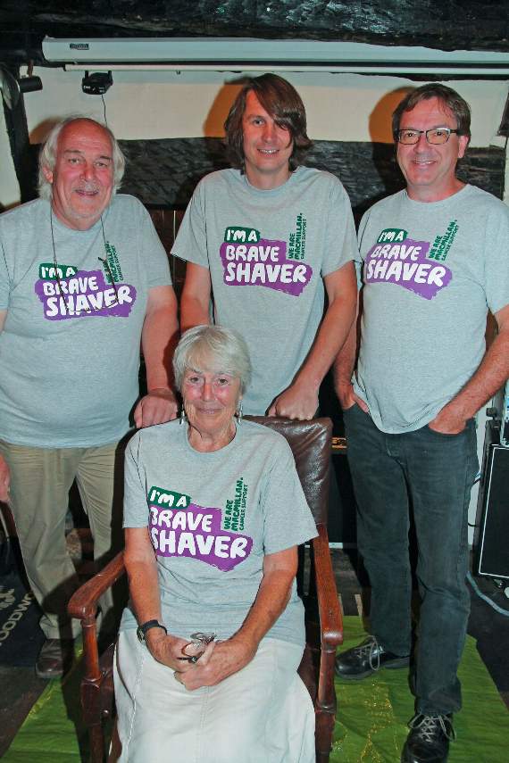 Jane, Ben and the two Tims after the big shave.