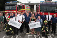 Fire fighters' charity walk from Okehampton to Lynton in full gear raises thousands for charity