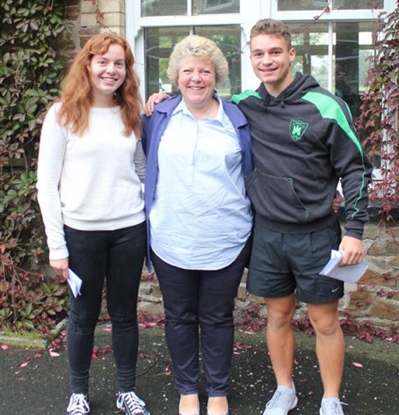 Antonia and Alessandro Aliberti with mum Judith (Shebbear MFL teacher).