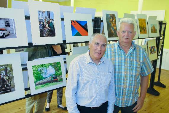 The club's lognest serving member Keith Urro with chairman Garry Wingrove. Picture by Paul Hamlyn.