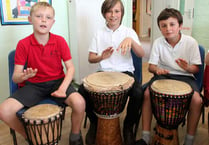 Lydford Primary School enjoys day of African drumming