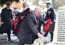 Tavistock pays its respects to war dead during Remembrance Sunday