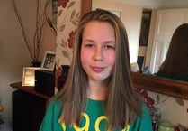 Okehampton's Mia cuts off FOURTEEN inches of hair for Little Princess Trust