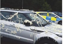 Vandals damage car park and vehicle with expanding foam in Okehampton