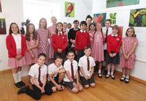 Okehampton Primary School art exhibition looking at endangered wildlife