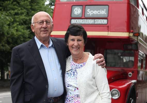 Diamond anniversary couple take a bus trip down memory lane