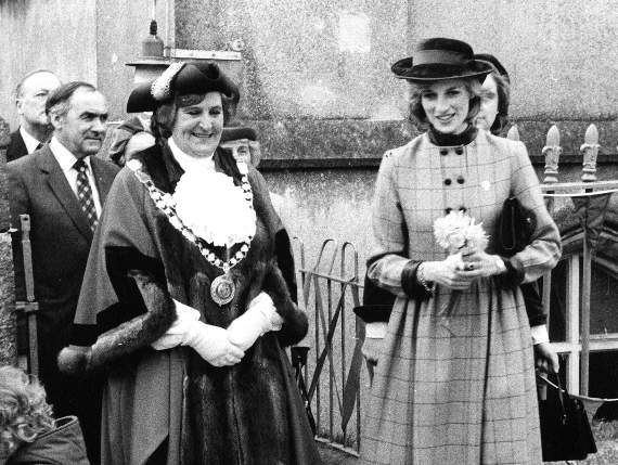 Jo Hawkins with Princess Diana.