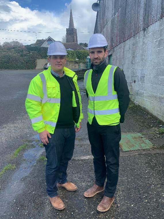 Paul Jones and Alex Swann of Kingswood Homes at the Hatherleigh site.