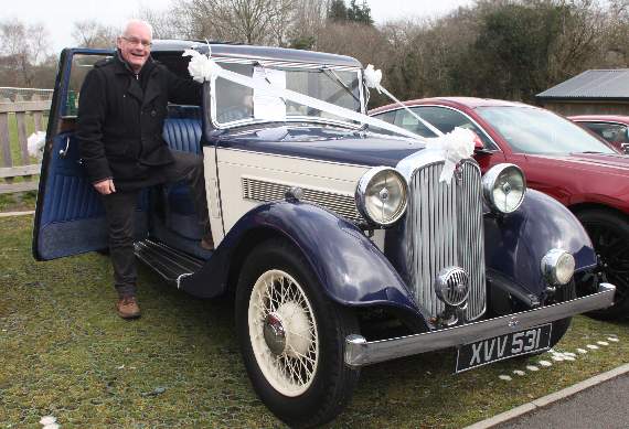 A 1936 Rover P1 1500cc with owner Gary Brackett.