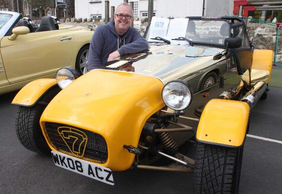 Graham Curtis is pictured with his Robin Hood Super Spec, complete with titanium plated stainless steel bodywork.