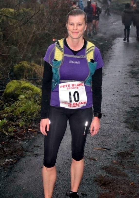 Christine Fritsch at the Wansfell Fell race.
