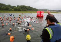 Challenging conditions in the Dartmoor Open Water Swim