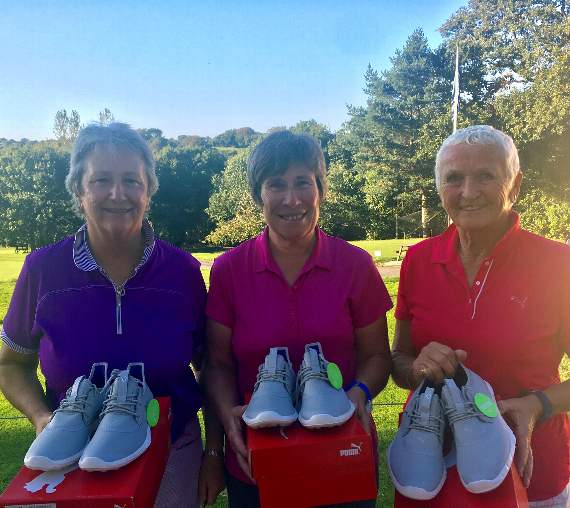 The lady winners of the Texas Scramble.