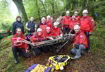 Tavistock's Dartmoor Search and Rescue thank you demo