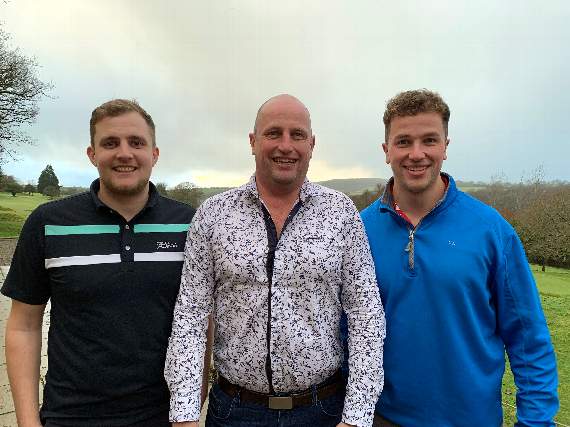 Division one winners Jack Cornwall, Arnie Searle and Will Searle.