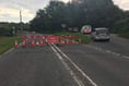 A390 at Gulworthy remains closed into next week following tractor fire
