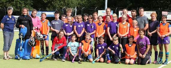Okehampton Columbines Ladies' Hockey team at their centenary celebrations