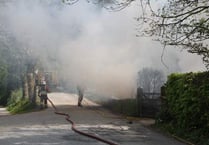 Three crews tackle fire in outbuilding at Lifton