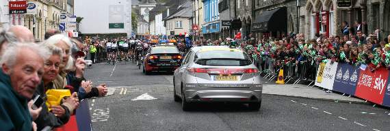 Pictures of the Tavistock start to stage five of the Tour of Britain in 2010. Pictures by James Bird