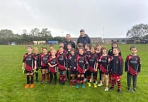 First match excitement for Tavistock Rugby Club's Under 8s