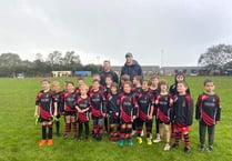First match excitement for Tavistock Rugby Club's Under 8s
