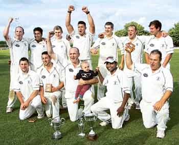 Haverfordwest celebrate their success.