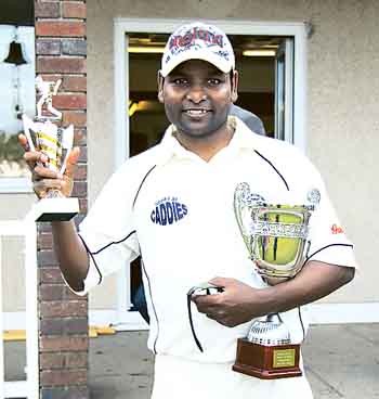 Man of the match Ajay Ravu.