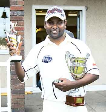 Man of the match Ajay Ravu.