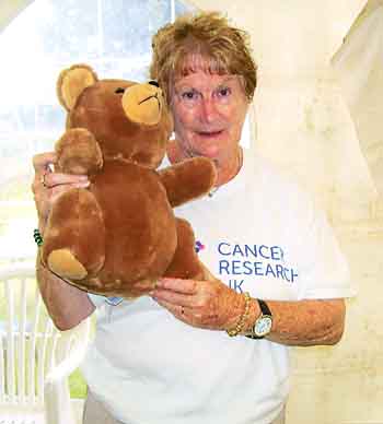Mary Cavell with her teddy.