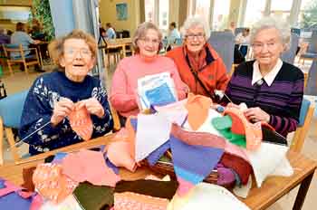 Paddy Pratt with the ladies of Cleddau Reach.
