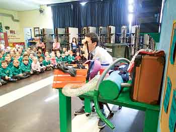 Scientist Huw in his laboratory.