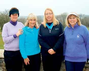Last Friday, Trefloyne Golf Club hosted the Daily Mail foursomes competition, when Heather Thorne and Vicky Day (seen centre), representing Trefloyne, took on Dawn Newton-Williams and Wendy Jones, of Glynhir Golf Club. Despite the foggy and damp conditions, the Trefloyne girls clinched the win on the 18th hole. Good luck to Heather and Vicky in the next round!