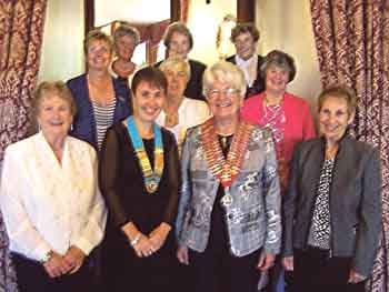 WWLBA president Ceris Hewlings (second from left) is seen with Welsh president Lynda Hall and officers and guests at Saturday’s annual luncheon.
