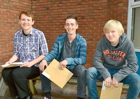 Joe Davies, Pembroke (eight A* and one A), Sam Kenlay from Cosheston (two A*, one A) and Luke Dewhurst from Pembroke Dock (four B’s).