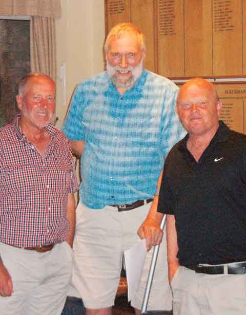 Allen Watts with the two top scoring Tenby seniors.