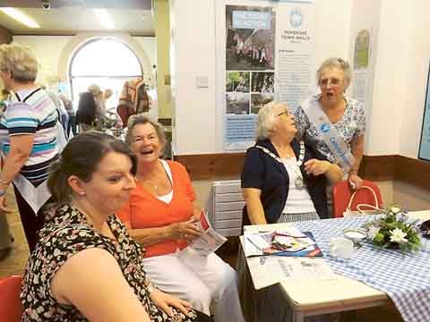 Mayoress of Pembroke, Mrs. Natalie Carey, Maureen Colgan, Pam George and Sue Parsell.