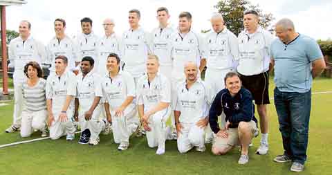 Bowl winners Haverfordwest line up before the final.