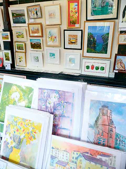 Some of the work on display at the St. Johns Open Art Exhibition.