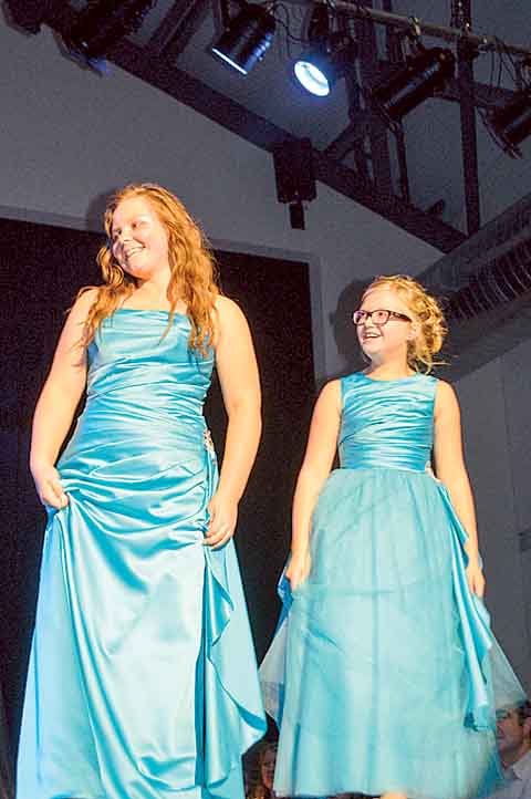 Bridesmaids dressed by Celebrations, of Milford Haven.